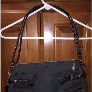 Black signature coach purse